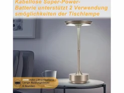 Outlet Lámpara de noche inalámbrica , lámpara de mesa LED a batería, lámpara táctil regulable con batería recargable por USB, paquete de 2 Lámpara De Mesa