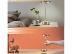 Outlet Lámpara de noche inalámbrica , lámpara de mesa LED a batería, lámpara táctil regulable con batería recargable por USB, paquete de 2 Lámpara De Mesa