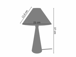 Outlet Lámpara de noche ,metal,madera,AMARILLO,A37xD21xP21cm Lámpara De Mesa