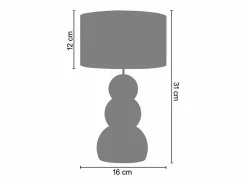 Lámpara de noche ,metal,,A31xD16xP16cm Lámpara De Mesa
