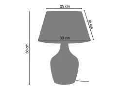 Outlet Lámpara de noche ,vidrio, ,A36xD30xP30cm Lámpara De Mesa