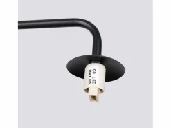 Outlet Sollux Lighting Lámpara de pared Bealy minimalista de acero/vidrio - 1 fuentes luminosas 3000K - L.10 x A.21 cm - /blanco Negro