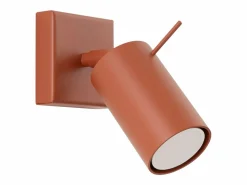 Discount Sollux Lighting Lámpara de pared Briix moderno de acero - 1 fuentes luminosas 4000K - L.8 x A.8 cm - ocre Rojo