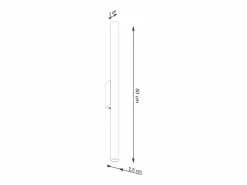 New Sollux Lighting Lámpara de pared Brill moderno de acero - 2 fuentes luminosas 4000K - L.2,5 x A.50 cm - Beige