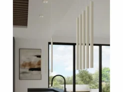 New Sollux Lighting Lámpara de pared Brill moderno de acero - 2 fuentes luminosas 4000K - L.2,5 x A.50 cm - Beige