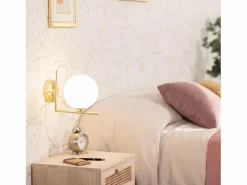 Ledkia Lámpara de Pared de Metal y Cristal Moonlight Design