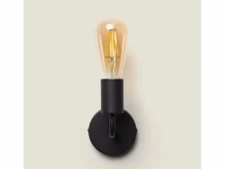 Lámpara de Pared de Metal Jayso Negro Aplique Para Pared