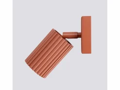 Sollux Lighting Lámpara de pared Gloow minimalista de aluminio - 1 fuentes luminosas 4000K - L.8 x A.8 cm - ocre Rojo