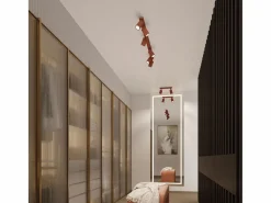 Sollux Lighting Lámpara de pared Gloow minimalista de aluminio - 1 fuentes luminosas 4000K - L.8 x A.8 cm - ocre Rojo