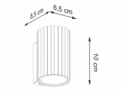 Outlet Lámpara de pared Gloow minimalista de aluminio - 1 fuentes luminosas 4000K - L.6,5 x A.10 cm - Aplique Para Pared