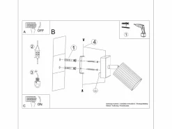Sollux Lighting Lámpara de pared Gloow minimalista de aluminio - 1 fuentes luminosas 3000K - L.8 x A.8 cm -