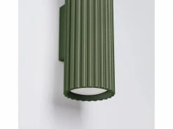Hot Lámpara de pared Gloow minimalista de aluminio - 2 fuentes luminosas 4000K - L.6,5 x A.20 cm - oliva Aplique Para Pared