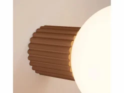 Hot Sollux Lighting Lámpara De Pared Halo Moderno De Aluminio/Vidrio - 1 Fuentes Luminosas - L.12 X A.12 Cm - Moca Marru00f3n
