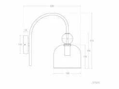 Ledkia Lámpara de Pared Metal y Cristal Baudelaire Rosa