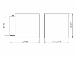 Best Sollux Lighting Lámpara de pared Orbis industrial de concreto - 1 fuentes luminosas - L.10 x A.10 cm - Beige