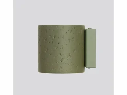 Outlet Sollux Lighting Lámpara de pared Orbis industrial de concreto - 1 fuentes luminosas - L.10 x A.10 cm - oliva Verde