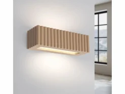 Outlet Sollux Lighting Lámpara de pared Rigata moderno de cerámica - 1 fuentes luminosas - L.34 x A.10 cm - pardo Gris