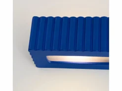 Sollux Lighting Lámpara de pared Rigata moderno de cerámica - 1 fuentes luminosas - L.34 x A.10 cm - ultramarino