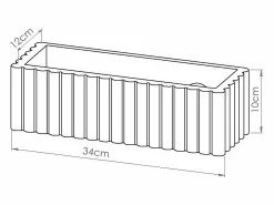Sollux Lighting Lámpara de pared Rigata moderno de cerámica - 1 fuentes luminosas - L.34 x A.10 cm - ultramarino
