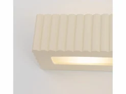 Hot Sollux Lighting Lámpara de pared Rigata moderno de cerámica - 1 fuentes luminosas - L.34 x A.10 cm - Beige