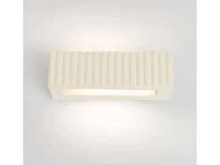 Hot Sollux Lighting Lámpara de pared Rigata moderno de cerámica - 1 fuentes luminosas - L.34 x A.10 cm - Beige