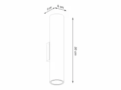Online Sollux Lighting Lámpara de pared Toris desván de acero - 2 fuentes luminosas 4000K - L.6 x A.30 cm - Beige