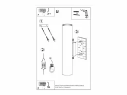 Online Sollux Lighting Lámpara de pared Toris desván de acero - 2 fuentes luminosas 4000K - L.6 x A.30 cm - Beige