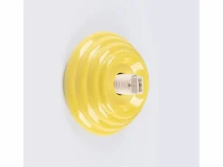 Clearance Sollux Lighting Lámpara de pared Zori minimalista de cerámica/vidrio vidriado - 1 fuentes luminosas - L.12 x A.12 cm - Amarillo