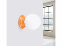 Discount Lámpara de pared Zori minimalista de cerámica/vidrio vidriado - 1 fuentes luminosas - L.12 x A.12 cm - Aplique Para Pared