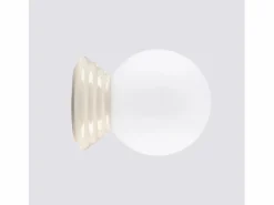 Best Sollux Lighting Lámpara de pared Zori minimalista de cerámica/vidrio vidriado - 1 fuentes luminosas - L.12 x A.12 cm - Beige