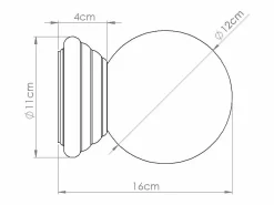 Best Sollux Lighting Lámpara de pared Zori minimalista de cerámica/vidrio vidriado - 1 fuentes luminosas - L.12 x A.12 cm - Beige