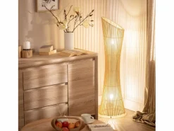 Online Ledkia Lámpara de Pie de Bambú Marady Natural Multicolor