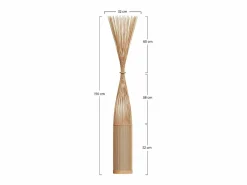Rendez-Vous Déco Lámpara de pie de bambú natural 1m70 - Huron