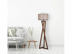 Concept-Usine Lámpara de pie diseño madera y tela CHLOE - Elegancia contemporánea para una iluminación cálida