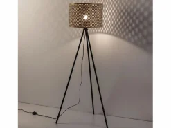 Hot Lámpara de pie Hanae de bambú, altura 158 cm Lámpara De Pie