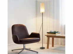 Lámpara de pie LED regulable con pantalla de tela retro para sala de estar con interruptor de tiro Lámpara De Pie