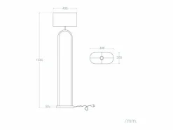 Ledkia Lámpara de Pie Metal Brilthor Dorado