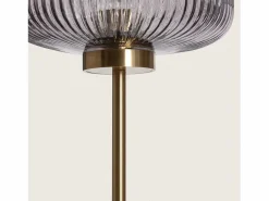 Outlet Ledkia Lámpara de Pie Metal y Cristal Windsor Dorado Multicolor