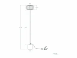Outlet Ledkia Lámpara de Pie Metal y Cristal Windsor Dorado Multicolor
