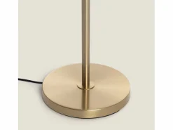 Ledkia Lámpara de Pie Metal y Cristal Moonlight Brass Round 3 Focos Dorado
