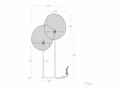Sale Lámpara de Pie Metal y Tela Elliptica Lámpara De Pie