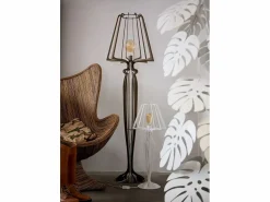 Clearance Lámpara de pie Minerva Ø38x166 cm en hierro estilo reticulado Diseño moderno con interruptor de pie Conexión E27 Made in Italy Lámpara De Pie