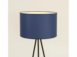 Sale Sollux Lighting Lámpara de pie Nevia minimalista de tela/PVC/acero - 1 fuentes luminosas - L.40 x A.135 cm - marino/negro Azul