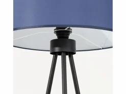 Sale Sollux Lighting Lámpara de pie Nevia minimalista de tela/PVC/acero - 1 fuentes luminosas - L.40 x A.135 cm - marino/negro Azul