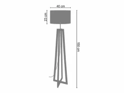 New Lámpara de Pie ,madera, ,A150xD40xP40cm Lámpara De Pie