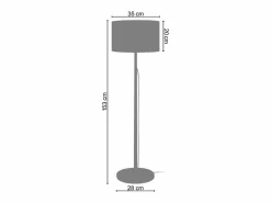 Online TOSEL Lámpara de Pie ,madera, ,A142xD 30x P 30cm Negro