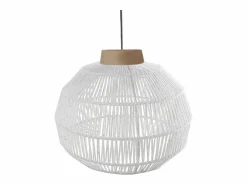 Clearance TOSEL Lámpara de Pie ,metal,madera,haya,,A195xD43xP110cm Blanco