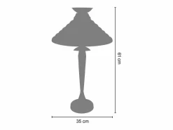 TOSEL Lámpara de Salón ,metal,madera,AMARILLO,A 57xD40xP40cm