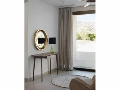 Lámpara de sobremesa cristal con tulipa de algodón negra Lámpara De Mesa