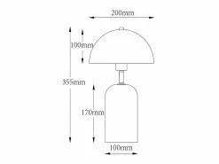 Online Lámpara de sobremesa de madera y metal - D. 20 x Alt. 35,5 cm - Natural y blanco - TANTA Lámpara De Mesa